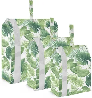 Tropical Palm Tree Green Leaves Packing Cubes for Travel 3 Set Packing Travel Organizer Cubes Luggage Organizer Bags for Suitcase