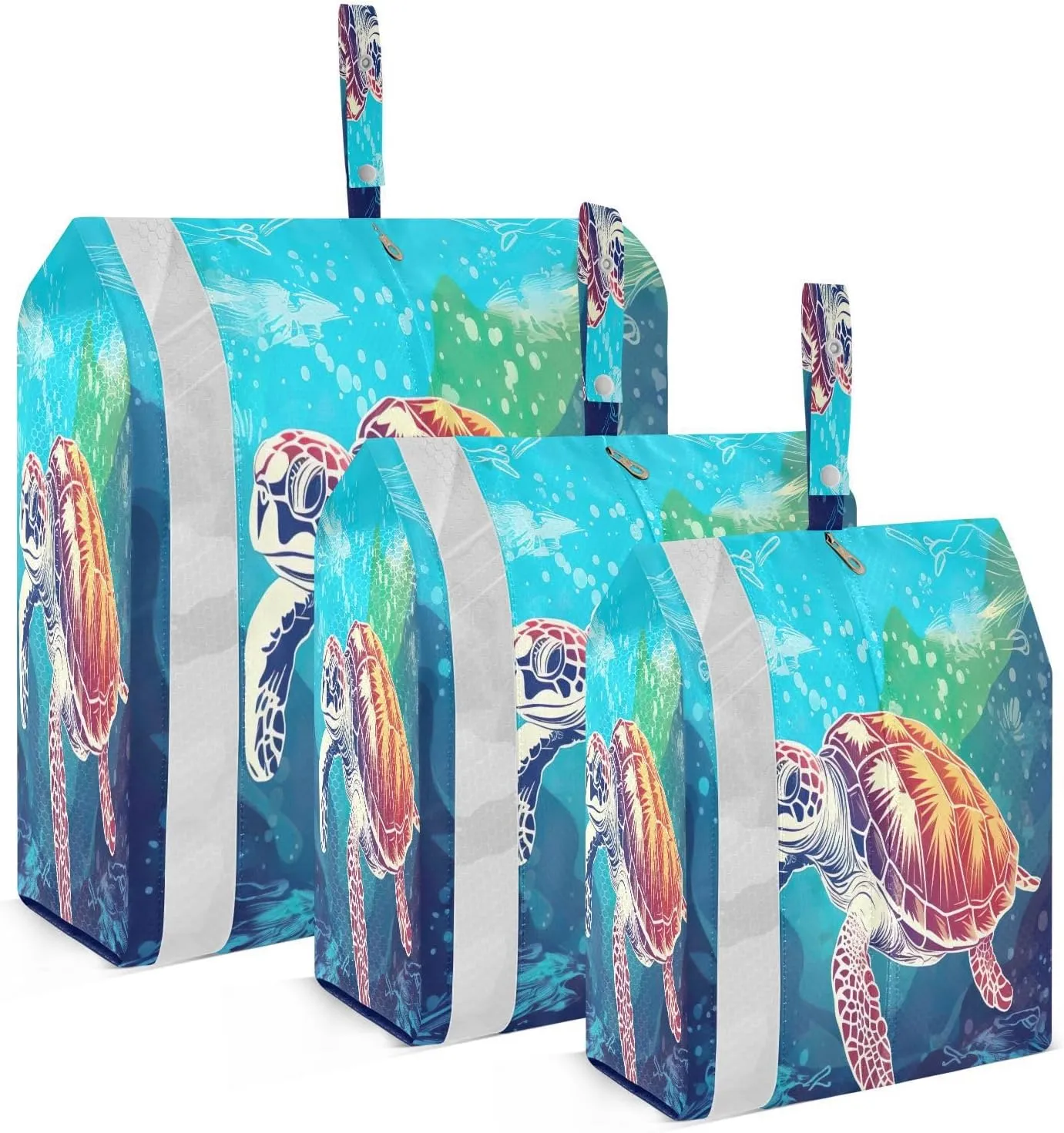 Turtle Sea Ocean Packing Cubes for Travel 3 Set Packing Bags Luggage Bags for Travel
