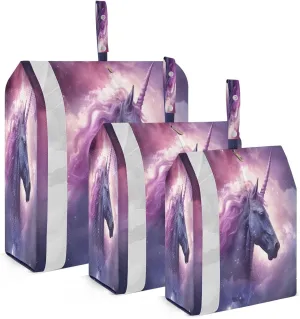 Unicorn Pink Cloud Packing Cubes for Travel 3 Set Packing Compression Cubes Suitcase Organizer Bags for Travel Accessories