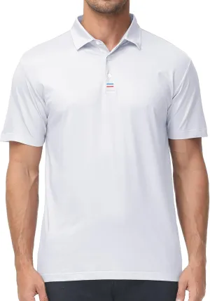 V VALANCH Men's Polo Shirts Sport Casual Short Sleeve Golf Polo Moisture Wicking Collared Tennis T-Shirt