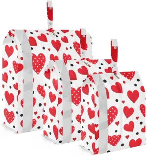 Valentine Day Heart Packing Cubes for Travel 3 Set Compression Bags Suitcase Organizer for Carry On