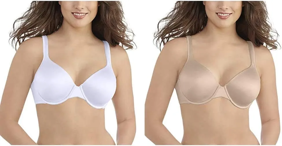 Vanity Fair Women's Perfect T-Shirt Bra, Body Shine Full Coverage, Lightly Lined Cups up to DD