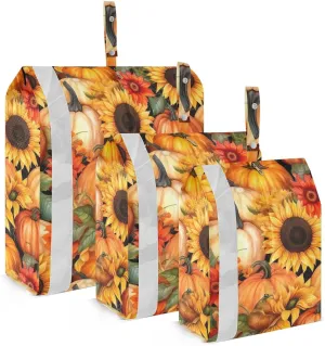 Vintage Sunflowers Fall Pumpkins Packing Cubes for Travel 3 Set Travel Packing Cubes Luggage Bags for Travel