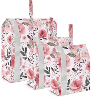 Watercolor Pink Flowers Packing Cubes for Travel 3 Set Travel Packing Cubes Luggage Organizers for Travel
