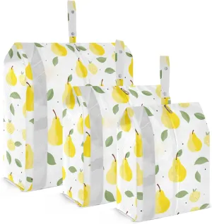 White Pears Packing Cubes for Travel 3 Set Compression Bag Suitcase Organizer Bags Set for Carry On
