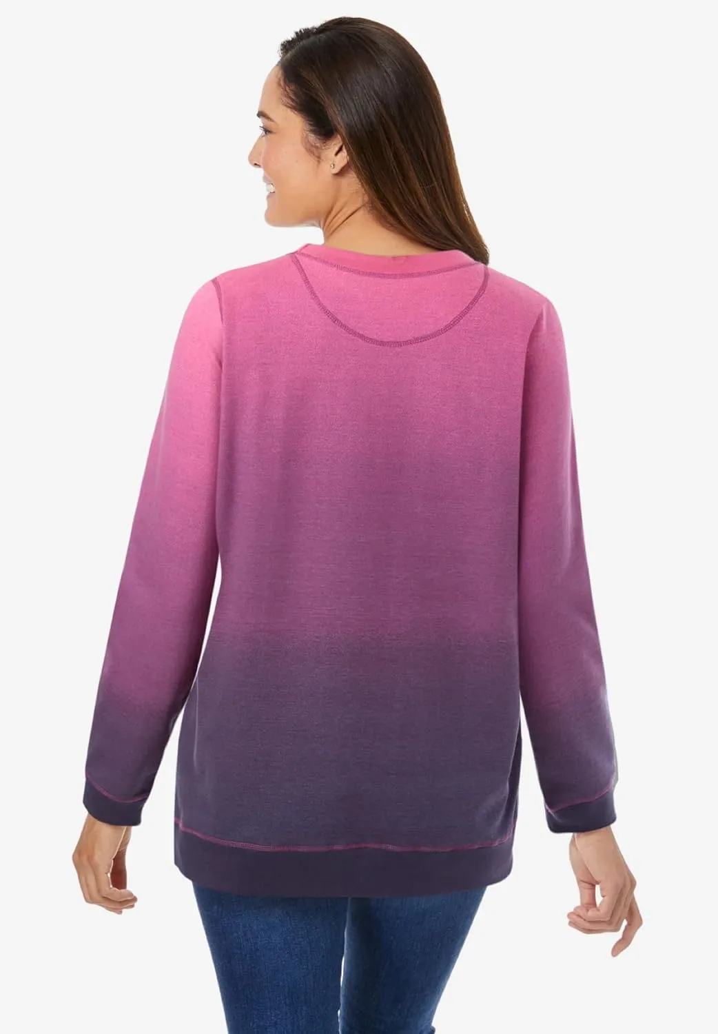 Woman Within Women's Plus Size Printed Sweatshirt