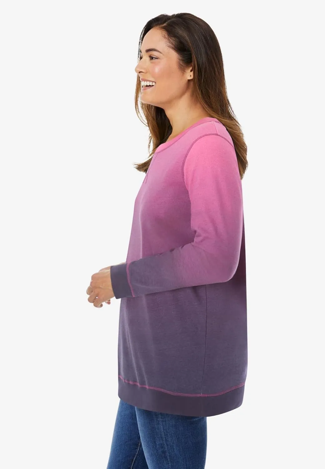 Woman Within Women's Plus Size Printed Sweatshirt