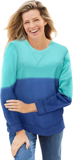 Woman Within Women's Plus Size Printed Sweatshirt
