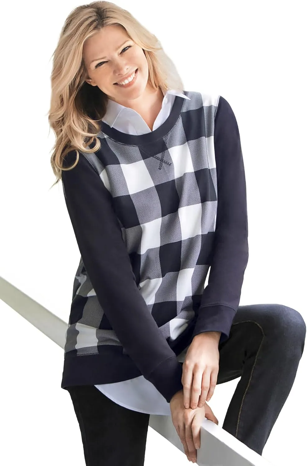 Woman Within Women's Plus Size Printed Sweatshirt
