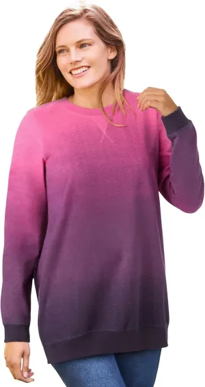 Woman Within Women's Plus Size Printed Sweatshirt