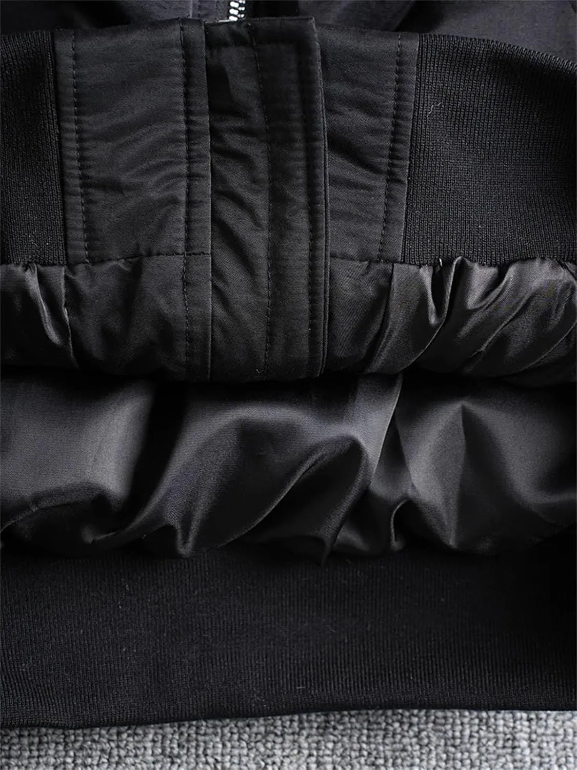 Women Thick Big Size Cotton-Padded Jacket Coat Long Sleeve Vintage Zipper Pockets Outwear