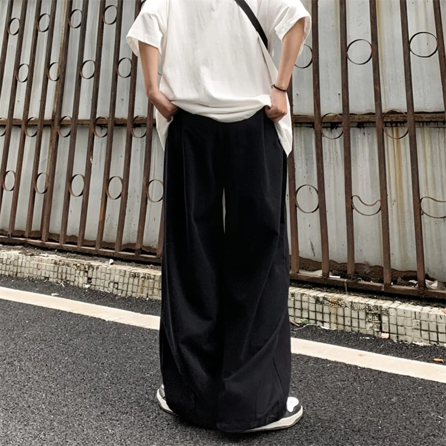 Women's Goth Cargo Pants Baggy Wide Leg Pants Vintage Casual Harajuku Trousers
