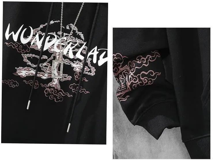 Y2K Anime Hoodies Aesthetic Sakura Graphic Sweatshirt Japanese Harajuku Oversized Zip Up Hooded Tops Alt Emo Clothes