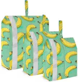 Yellow Banana Fruit Packing Cubes for Travel 3 Set Luggage Packing Cubes Luggage Organizers for Suitcase