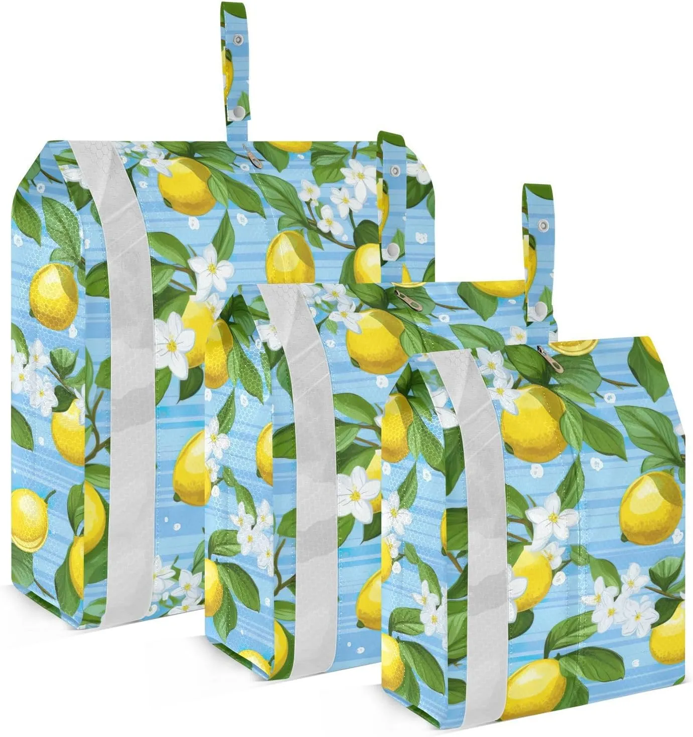 Yellow Lemon Flower Packing Cubes for Travel 3 Set Packing Travel Organizer Cubes Luggage Accessories for Travel Essentials