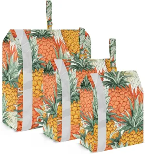 Yellow Pineapples Packing Cubes for Travel 3 Set Travel Bags Organizer Suitcase Organizer Bags Set for Travel