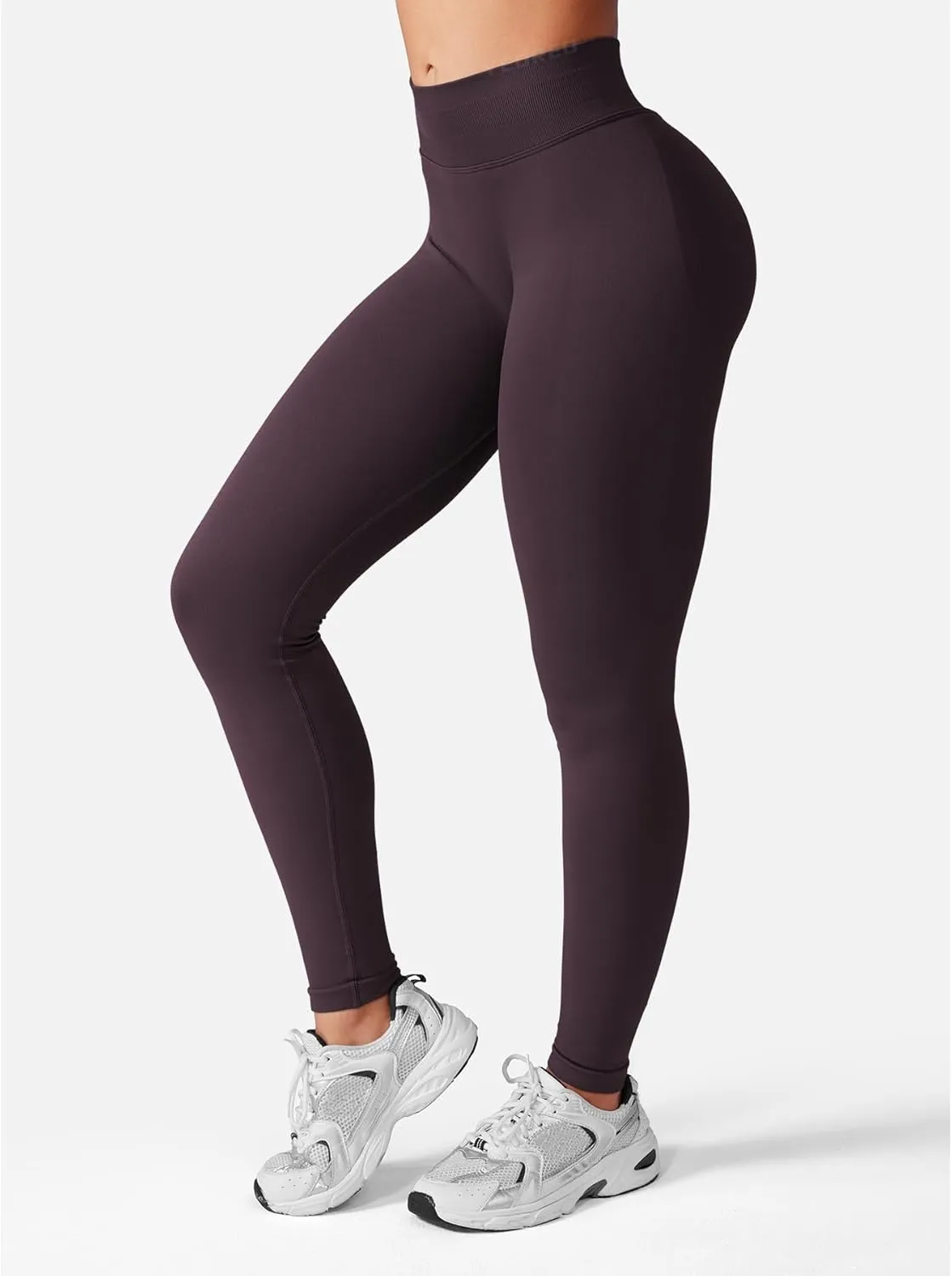 YEOREO SoftHue Hidden Scrunch Butt Workout Leggings for Women Seamless Mid Low Waist 25" Impact Yoga Pants Tummy Control