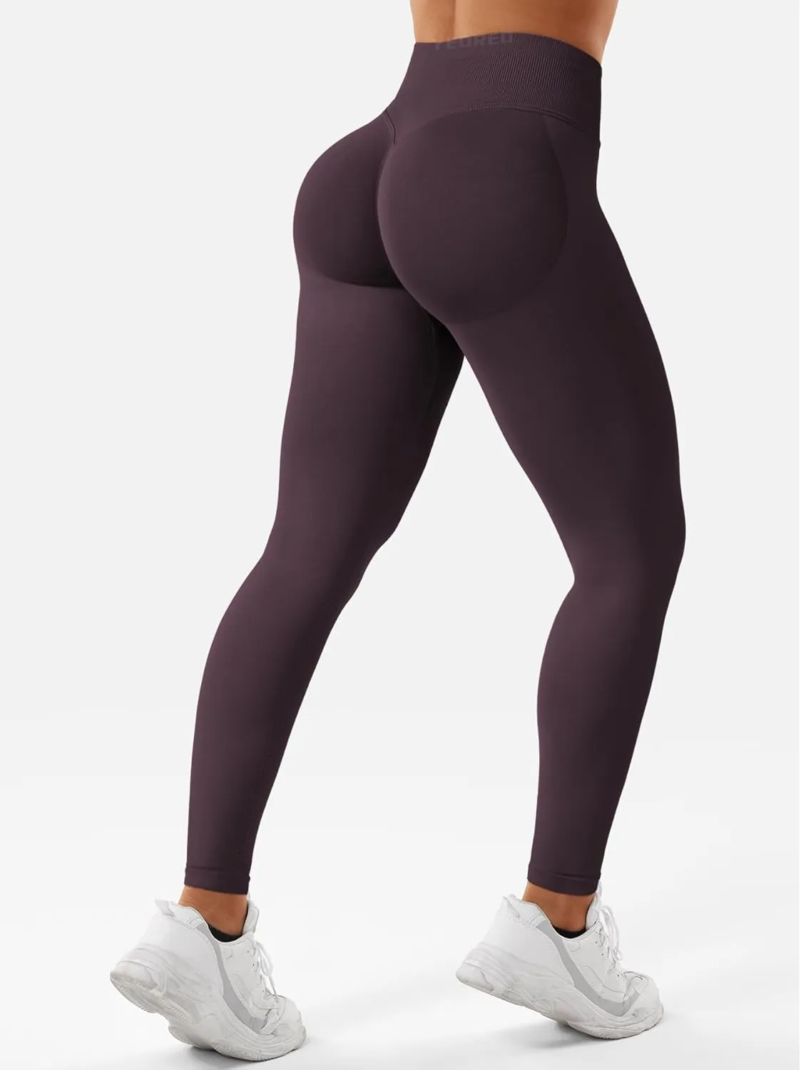 YEOREO SoftHue Hidden Scrunch Butt Workout Leggings for Women Seamless Mid Low Waist 25" Impact Yoga Pants Tummy Control