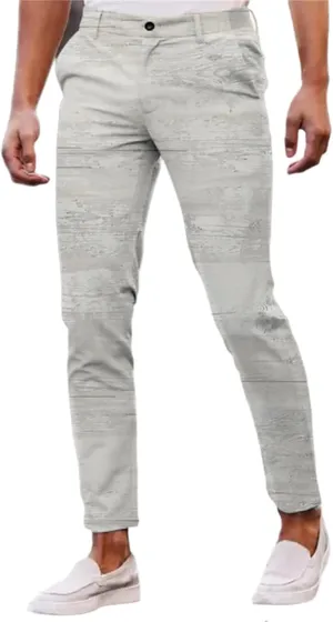 YIBIMOTTO Men's Slim Fit Pants Straight Dress Pants Business Suit Plaid Slacks Pants Skinny Twill Checkered Casual Chino Long Trousers with Pockets,Gray,XL