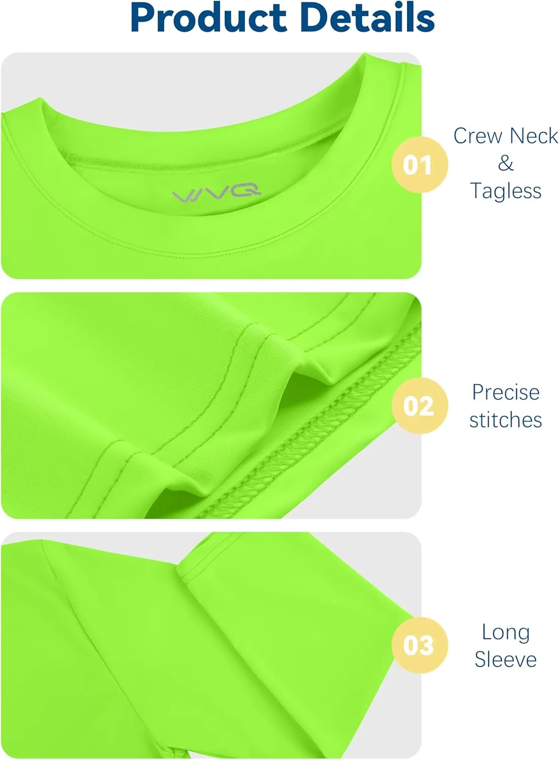 Youth Neon Shirts Dry Fit Long Sleeve Athletic T-Shirts Boys Girls UPF 50  Quick Dry Neon Shirt for Kids 2T to Youth