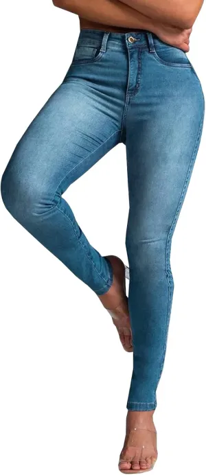 YUZIBAO Women's High Waist Skinny Stretch Jeans Shaping Butt Lifting Denim Pants