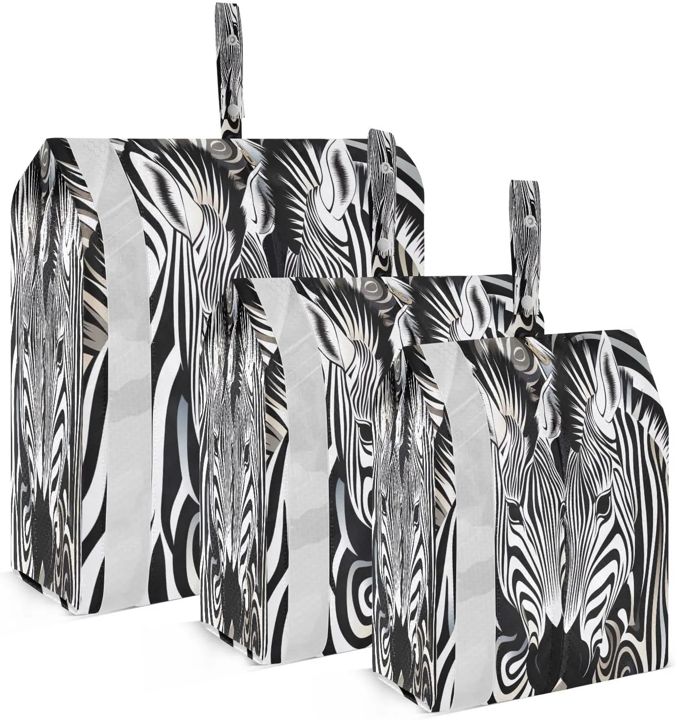 Zebra Black White Packing Cubes for Travel 3 Set Travel Bags Organizer Luggage Packing Organizers for Travel Accessories