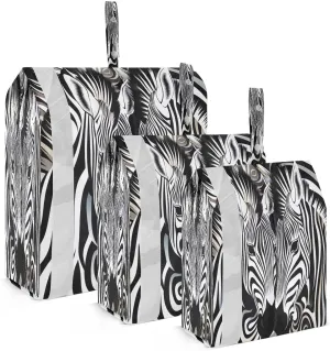 Zebra Black White Packing Cubes for Travel 3 Set Travel Bags Organizer Luggage Packing Organizers for Travel Accessories